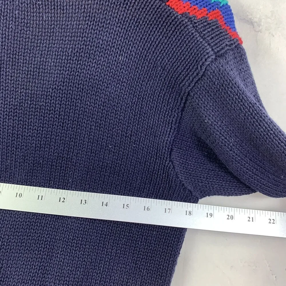 Vintage 90s Grandma Sweater Cardigan Women's sz S Small Knit Retro Cottagecore - Picture 2 of 16